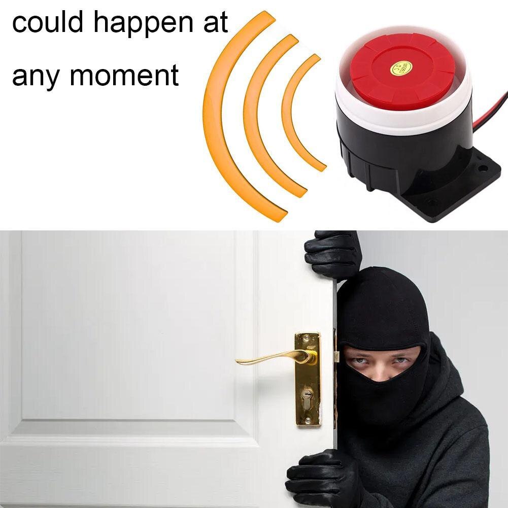 Loud Indoor Siren 120dB Alarm Horn Wired Durable Alarm For Home Security DC 12V Family House Safety Supplies Accessories