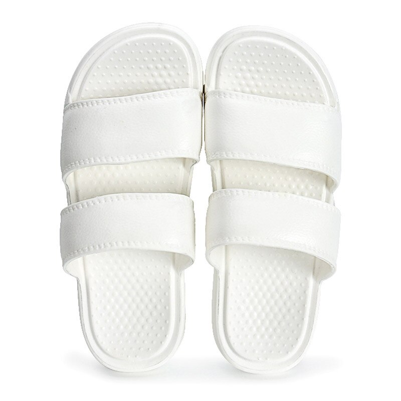 Kvinder sommer hjemmesko blød sål luksus designere dame slides platform strand sandaler sorte mænd sko klipklapper: Hvid / 37