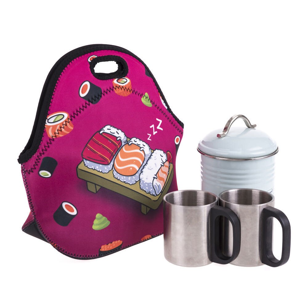 Bolsa de Picnic de neopreno térmico, impermeable, para comida, bebida, caja de almacenamiento Bento, bolsa de Picnic, bolsa de almuerzo, suministros de accesorios