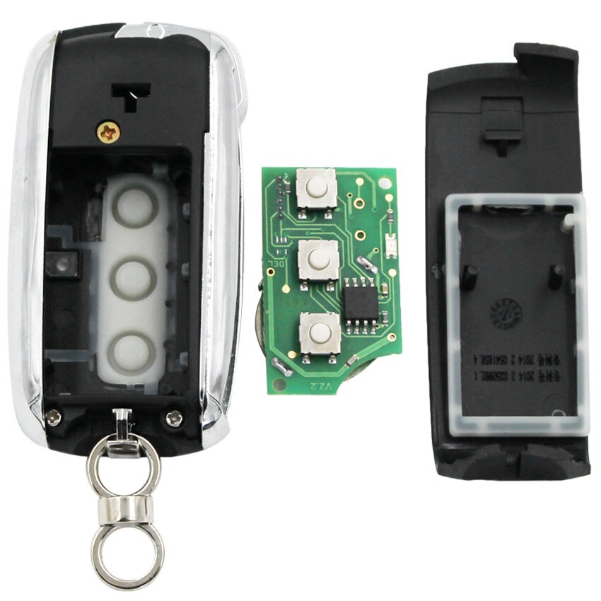 2 botón actualizado plegable, abatible remoto llave de coche 433MHz ID40 Chip P/N: 93286048 para Opel HU46 / HU100 / HU43 / YM28 hoja sin cortar