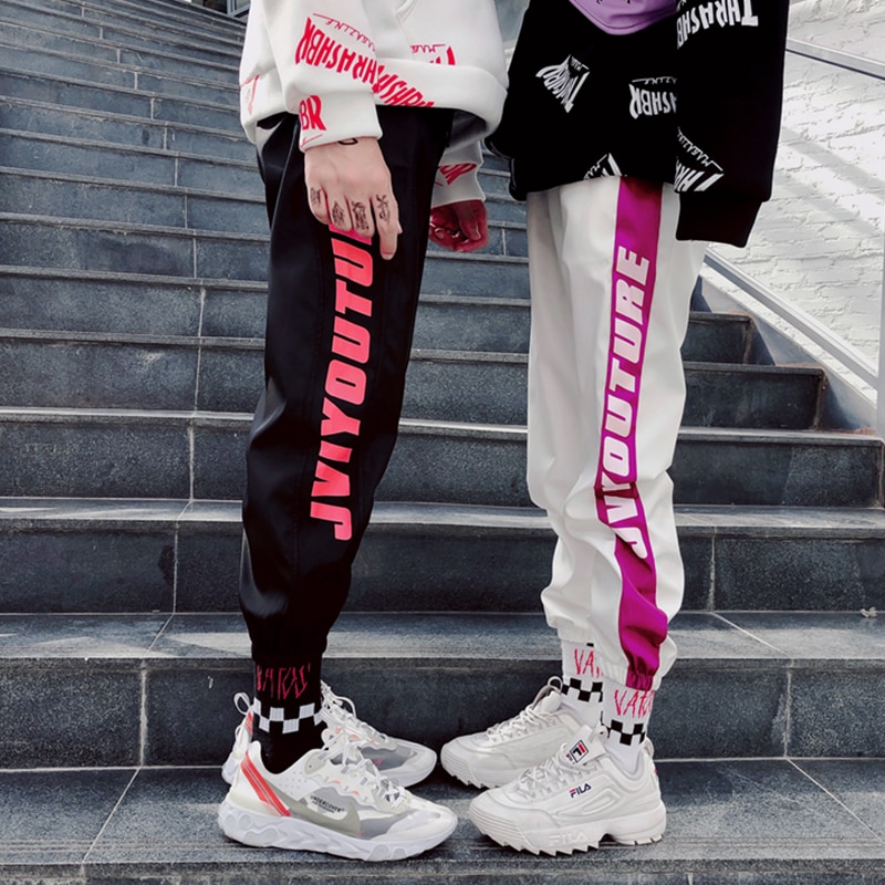 Höhe Hüfte hüpfen Hosen Männer verlieren Pluderhosen Jogger Hosen lässig Schweiß Tragen Männliche