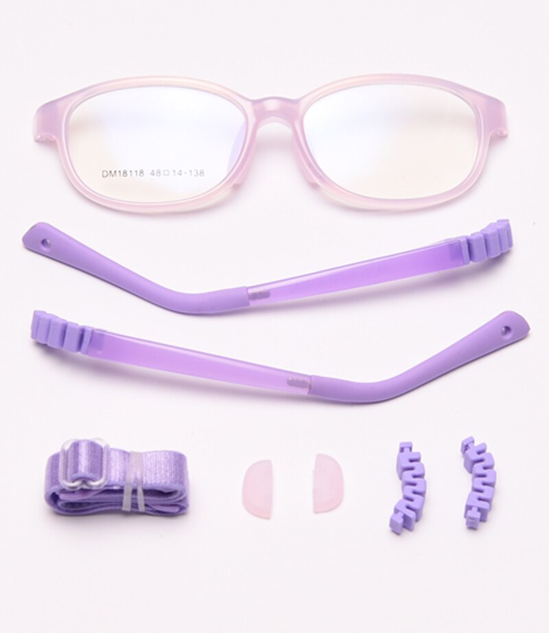Peekaboo różbyć winnym silikonowe okulary dla dzieci optyczne kwadratowe niebieskie światło blokujące dziewczyny optyczne okulary ramka dla dzieci prezenty dla chłopca: purpurowy z jasny