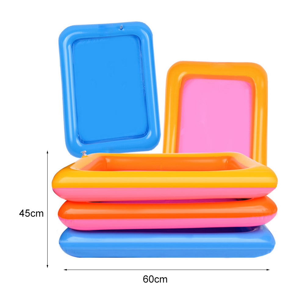 Pvc 60*45 cm Indoor Magie Spelen Zand Kinderen Speelgoed Mars Ruimte Opblaasbare Zand Lade Accessoires Plastic Mobiele Tafel