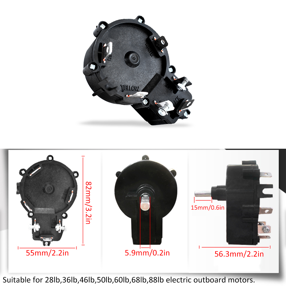 12V elektryczny sterownik silnika zaburtowego Marine regulator prędkości śmigła zaburtowego pasuje do elektrycznych silników zaburtowych 28lb-88lb