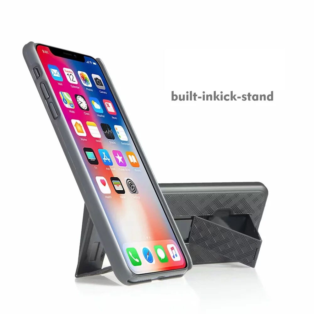 Mann Sport Fall Taille Gürtel Clip Holster Ständer Halter für iPhone 7 8 Plus X Xs Max XR 11 12 mini Pro Max Gürtel Clip Zurück Abdeckung