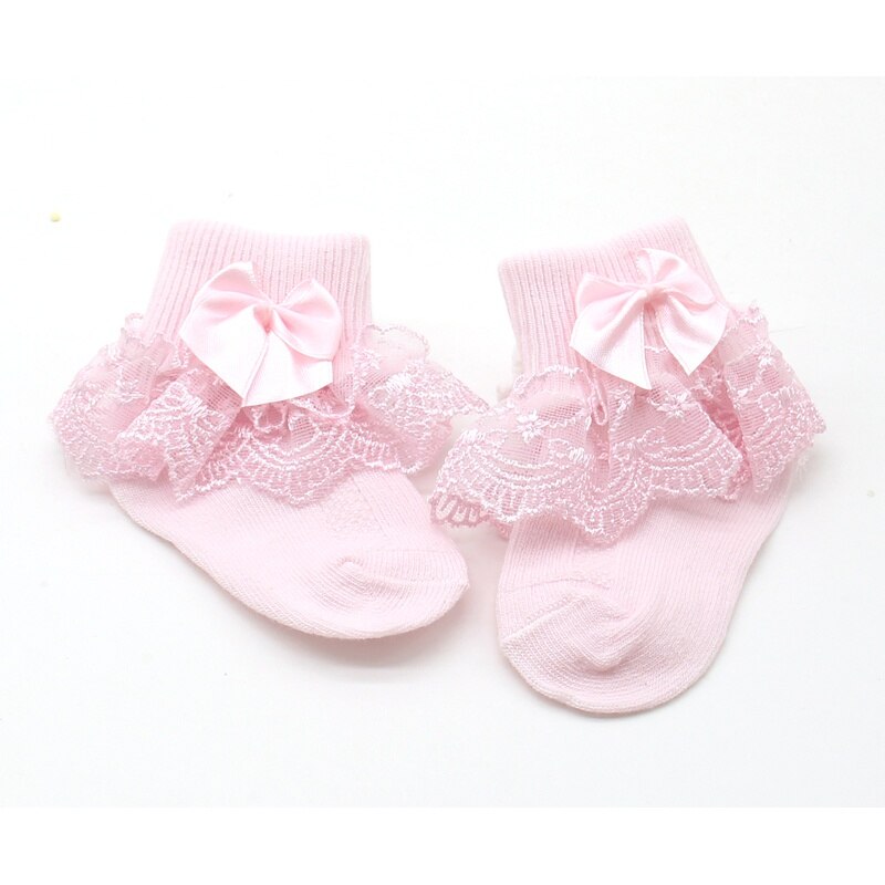 Bow Lace Baby Socks Newborn Cotton Baby Girls Sock Cute Toddler Socks Princess Party Shoe Socks