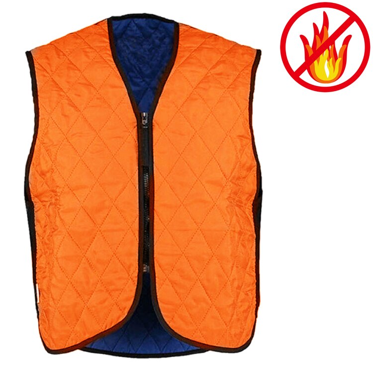 Tempdown Cotton Flame Retardant Fire Resistant Evaporative Cooling Vest for Firefighter Fire Fighting Safety Protection SK-6529F: M