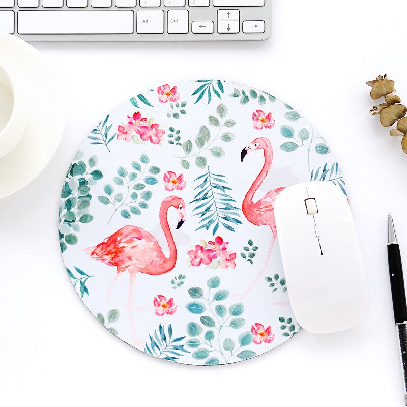 1pc lindo Flamingo flor escritorio Mat Papeleria Kawaii alfobrilla de ratón ordenador de la montaña rusa Mat Oficina de Set de escritorio accesorios