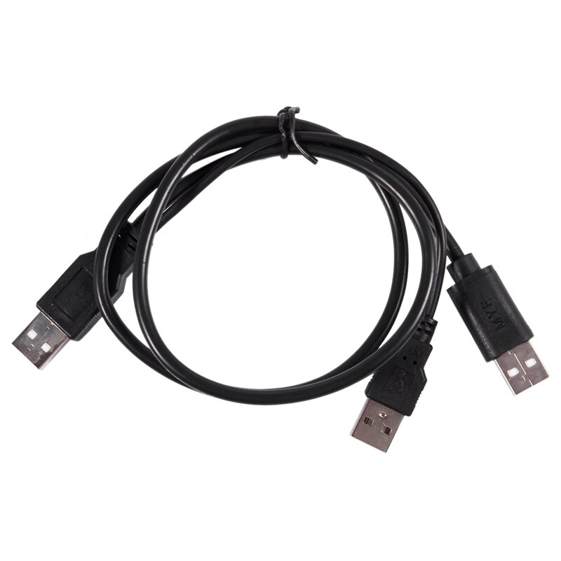 Usb 2.0 type en hann til dual usb en hann y splitter kabelledning svart: Default Title
