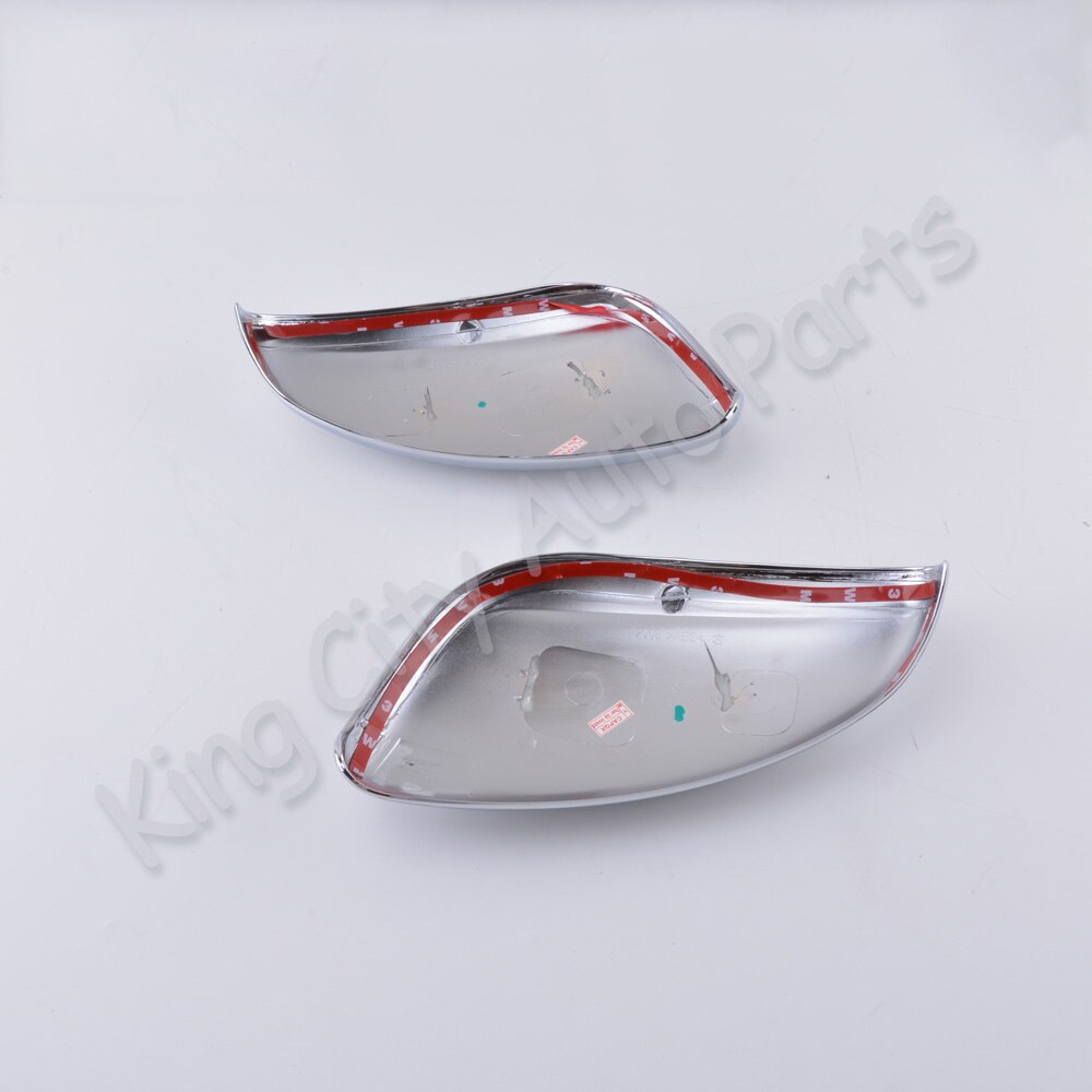 CAPQX 1Pair For Peugeot 208 14-17 Chrome Outside Rearview Mirror Cover Lid Side Mirror Reverse Mirror Cap Shell Trim Hood