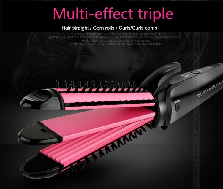 3 in 1 Styling Tool hair curler Multi Straightener Hair Curling Iron Brish Hair Styler Wavy Roller magic curler