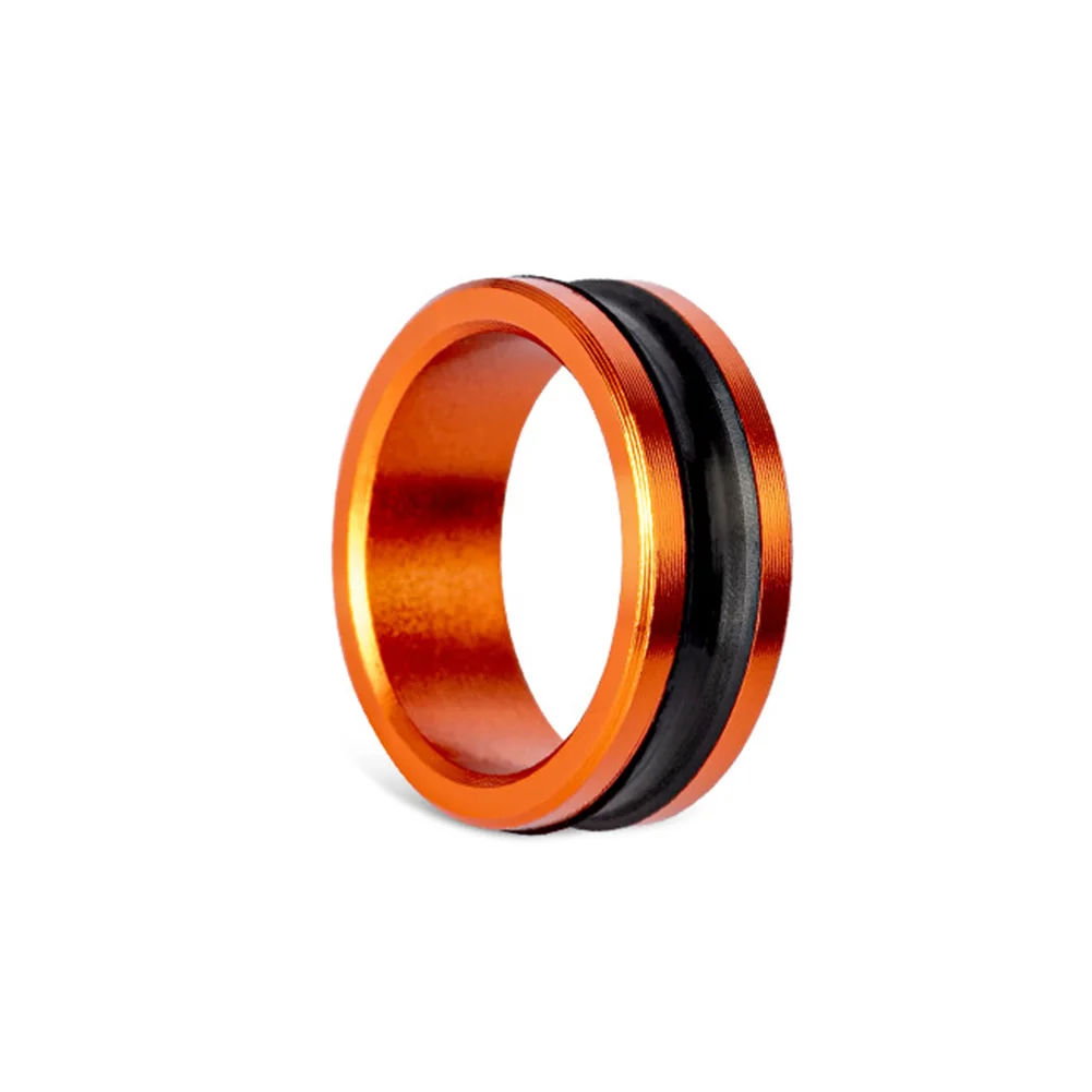 Anillo de alambre de tracción de aleación para pesca, anillo antideslizante para atar nudos, carrete y Protector de dedo, equipo de pesca, 2 uds.: Marrón