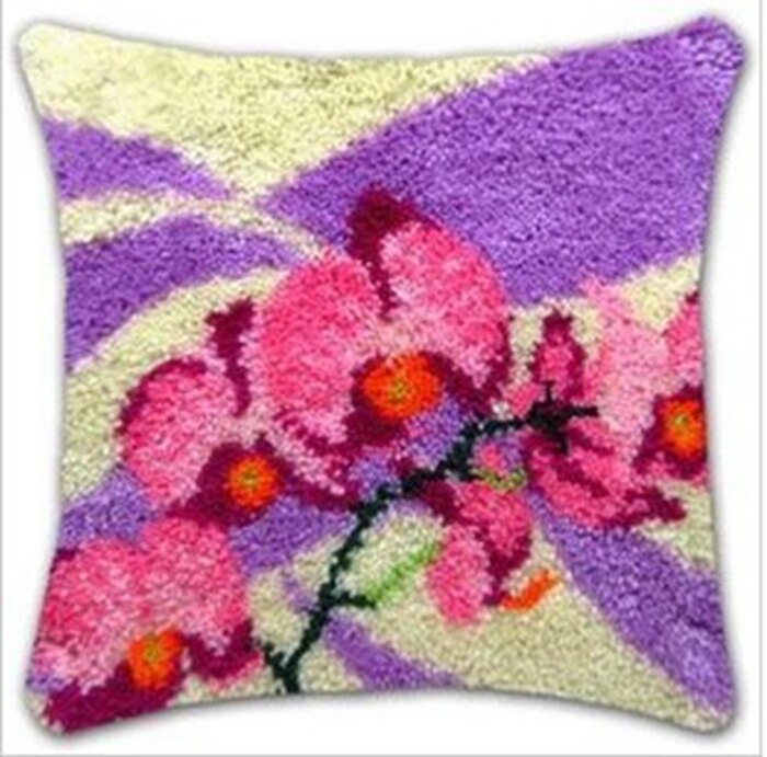 Bloem Klink Haak Smyrna Smyrna Knop Pakket Knoop Kussen Coussin Haak Loquet Klink Haak Kit Knooppakket Tapijt Kussen Heek: W-BZ455-43-43