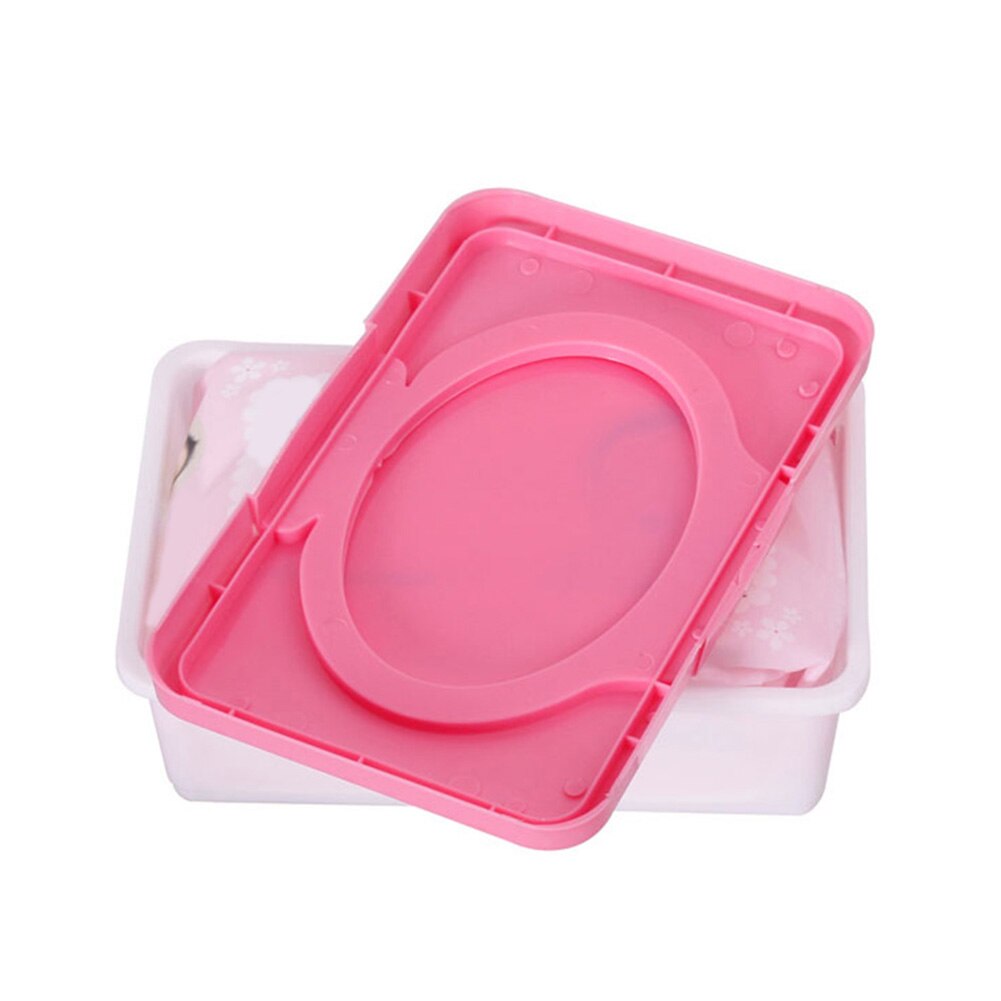 Boîte de lingettes, boîte de rangement pour lingettes humides, boîtier plastique automatique avec Pop-up, boîte pour organiser les lingettes pour bébés 19,5x12x7,5 cm