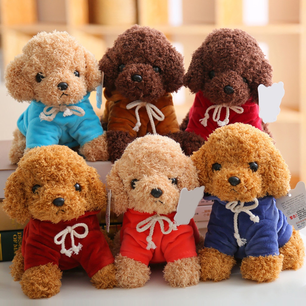 Speelgoed Voor Kinderen Realistische Teddy Hond Geluk, Handgemaakte Realistische Figuur Speelgoed Hond Pluche Gevulde Anim Fuuny Speelgoed