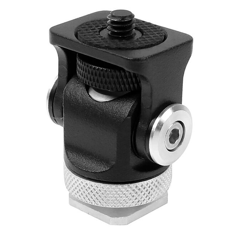 Shoe Mount Monitor Microphone Flash Holder 1/4 Inch Screw With 8 Inch Dual Flash Camera Mount Tripod Bracket