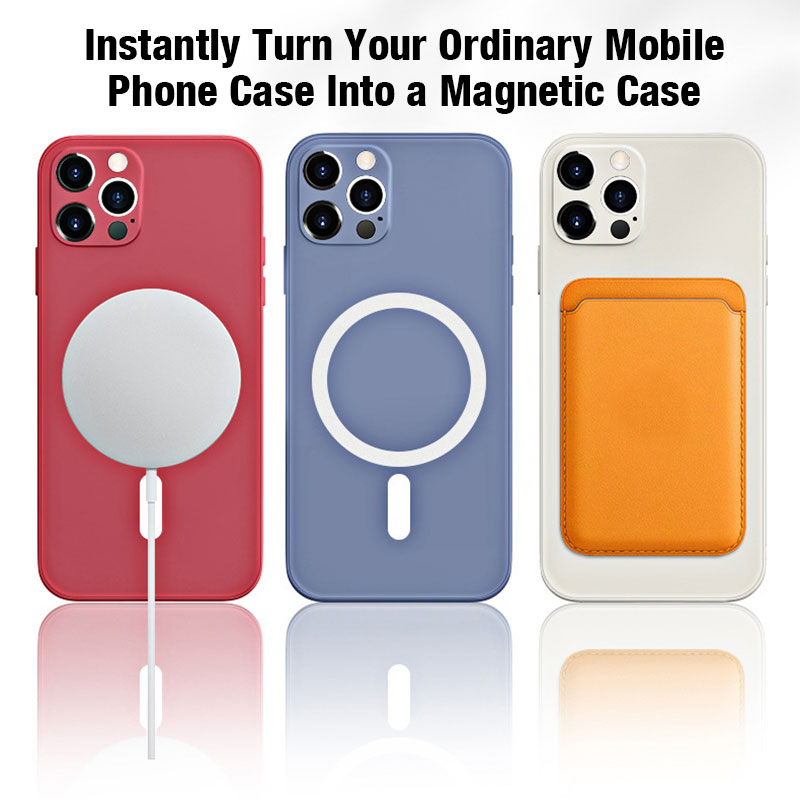 2pcs/lot Magnet Circle Sticker for MagSafe Magnetic Mobile Phone Magnetic Rings for iPhone 13 12 mini Pro Max Wireless Charging