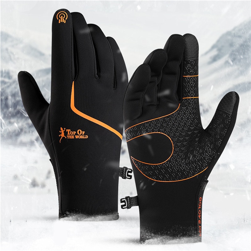 Waterproof Winter Cycling Gloves Windproof Outdoor Sport Ski Gloves Night Reflective Bike Bicycle Scooter Motorcycle Warm Glove