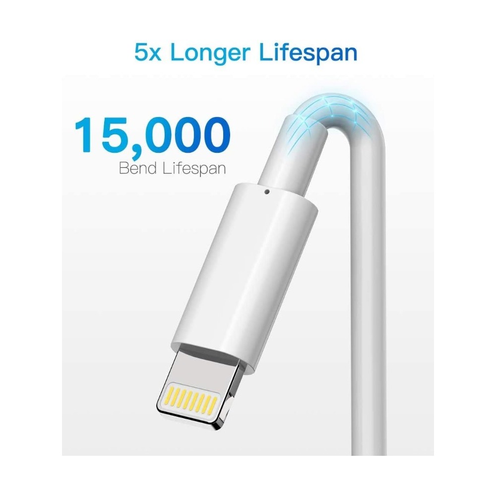 3 Pack iPhone Charger Cable, 1m, 2m, 3m, MFi Certified, Lightning Cable, Fast Charging for iPhone 13 12 11 Pro XS Max XR X 8 7