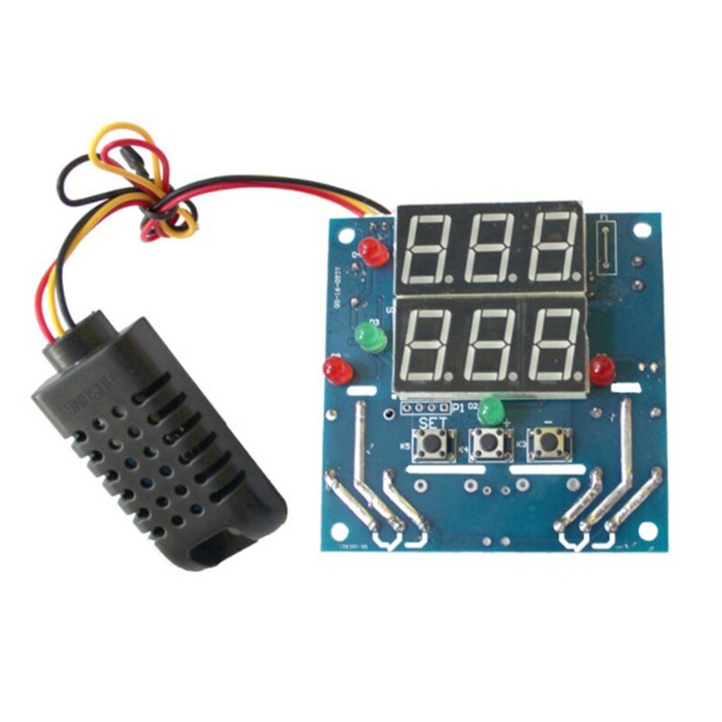 12V Intelligent Temperature Humidity Controller Relay AC/DC Adjustable Control Thermometer Hygrometer AM2301 Sensor: Default Title