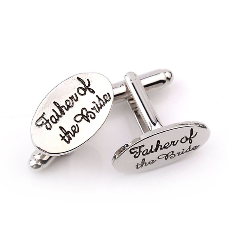 Männer Bräutigam Besten mann Bräutigam Vater der braut knapp Carving Hochzeit Party Manschettenknöpfe Clip Manschette Verknüpfung Platzanweiser pagen: Vater von das Braut
