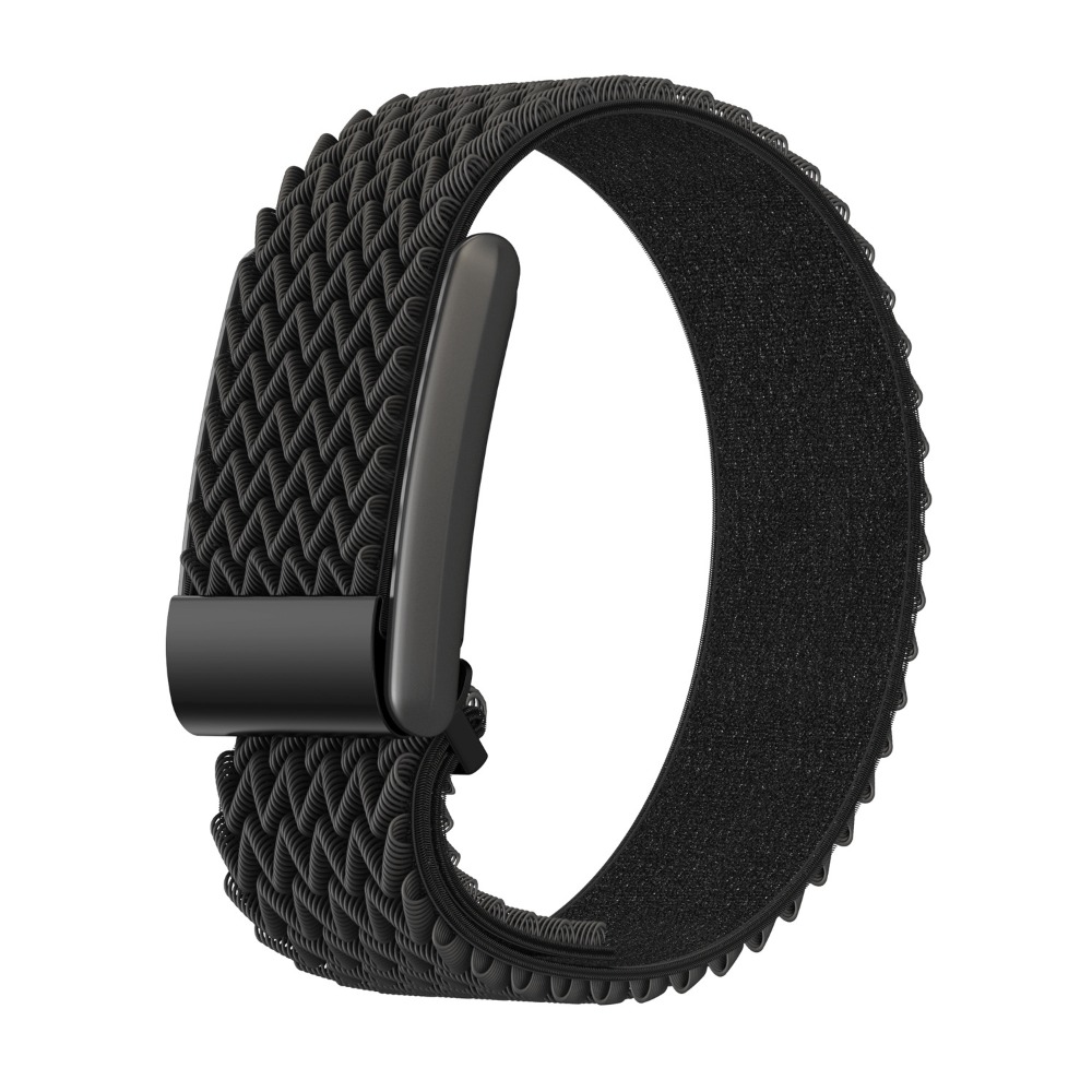 Nylon treningsarmbånd elastisk pustende treningssporingsarmbånd flerfarget justerbart sportsarmbånd for whoop 4.0 kvinner menn: Svart gul