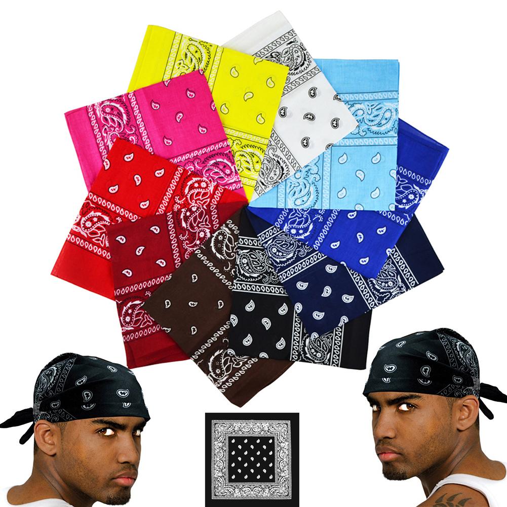 Hip hop bandana mand kvinder udendørs pandebånd hårbånd håndled wraps hår tørklæder paisley tørklæde hår tilbehør