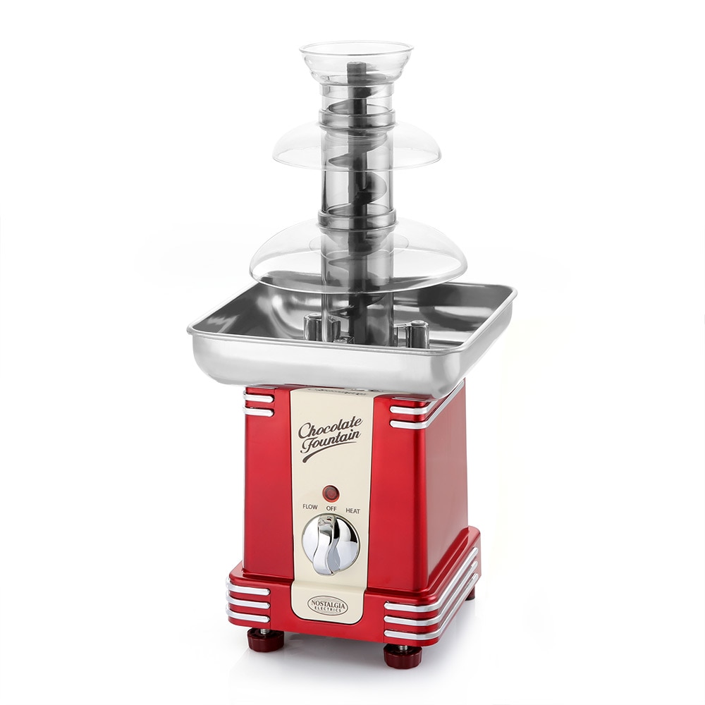 NOSTALGIA ELECTRICS RFF500 Chocolate Fondue Fountain Three-Tier Tower Fondue Pots