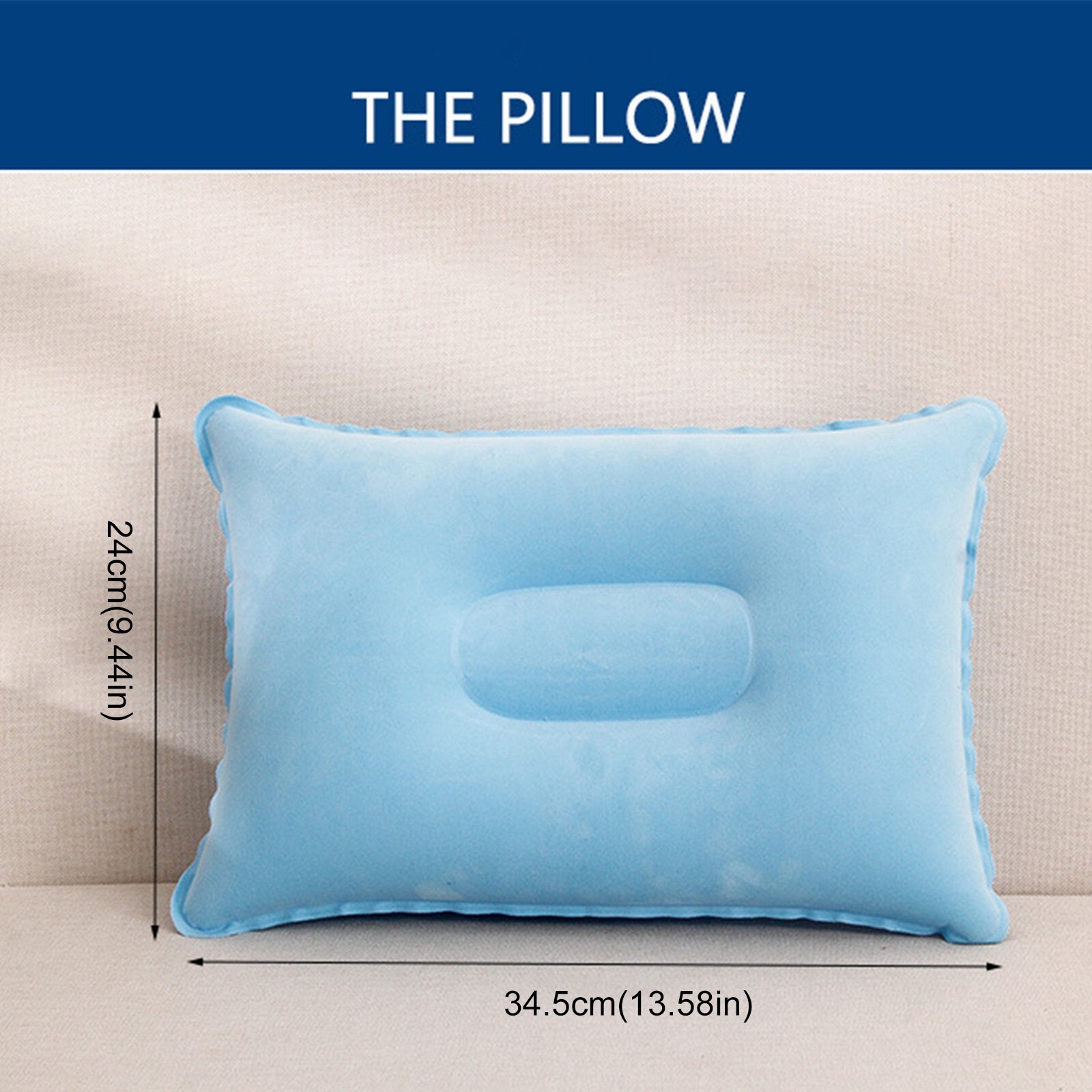 Coussin gonflable Portable de voyage, oreiller de camping, avion de plage, hôtel, repose-tête pour dormir