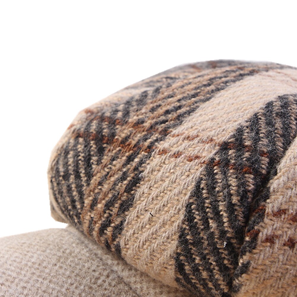 Showersmile tweed gabby baker boy keps rutig tidningspojke keps vintage hatt för kvinnor beige tjejer brittisk stil konst hatt vinter platt keps