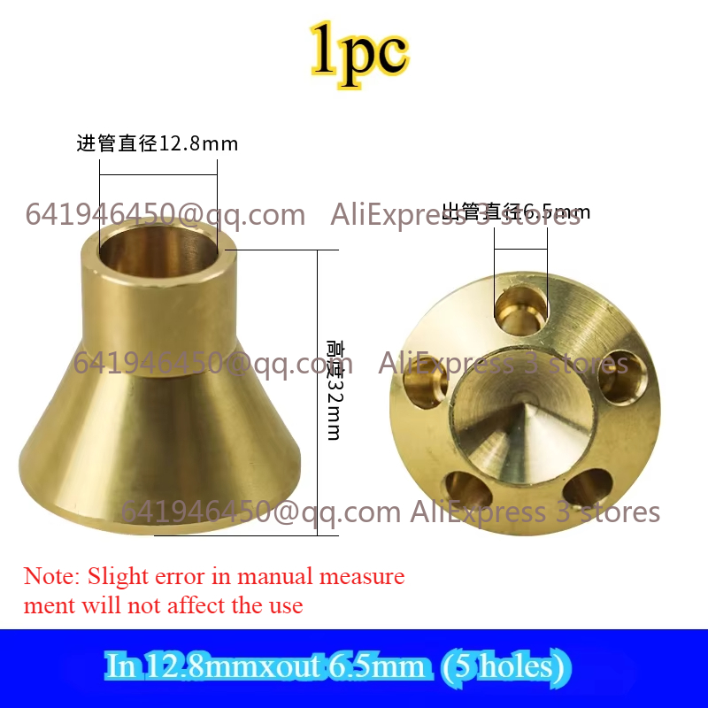 1PC Brass Liquid Distributor Refrigerant Distributor for Air Conditioner Refrigerator Diverter Copper Joint Refrigeration Parts: Blue