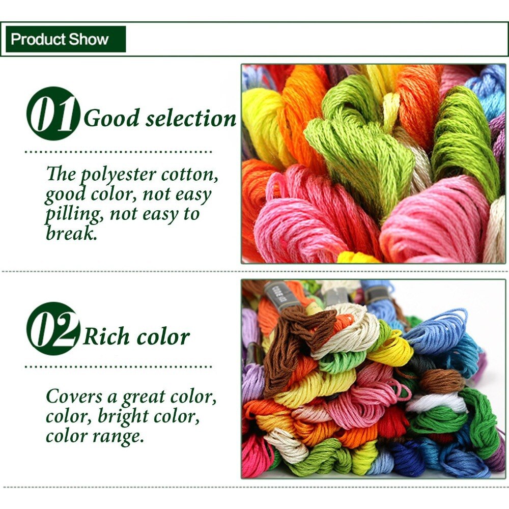 24/36/50 pcs Random Color embroidery DIY Silk Line Branch Threads Similar Thread Floss Skein Cross Stitch Thread