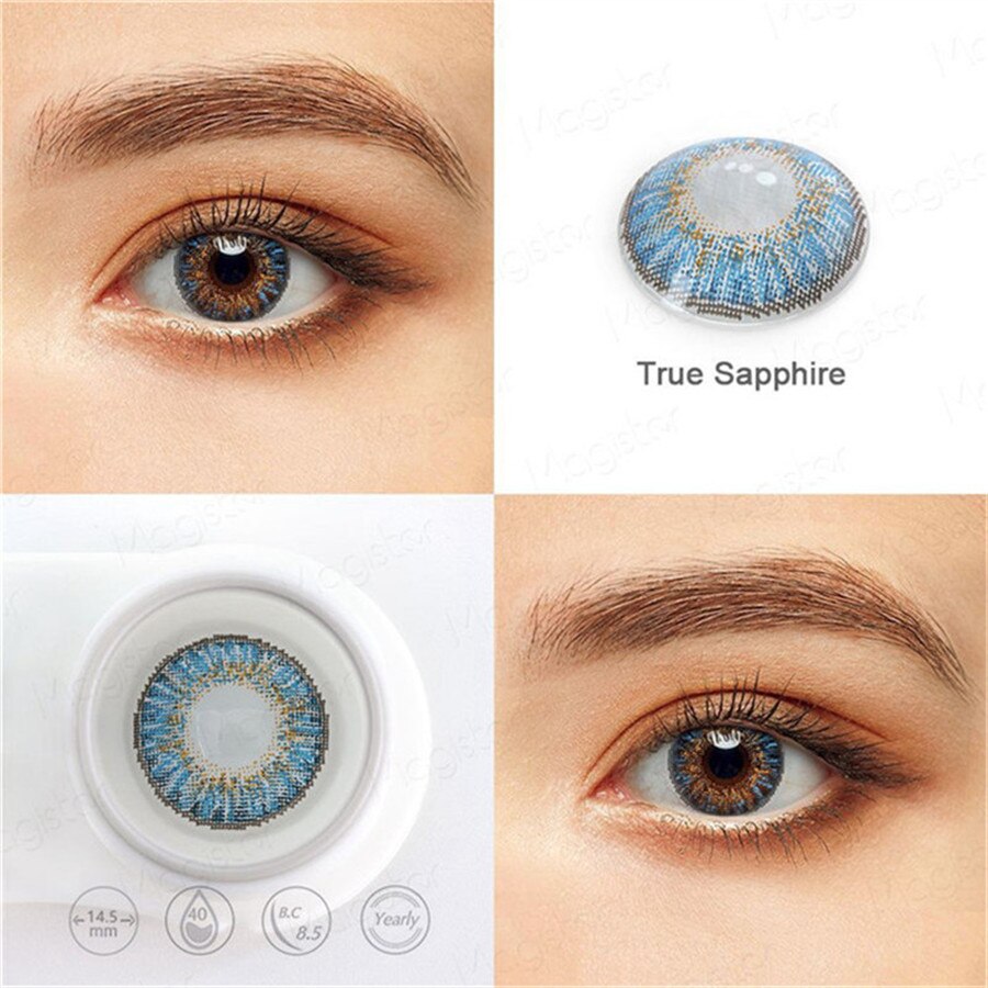 Lentillas de colores con ojos grandes para mujer, lentillas cosméticas de colores para pupila, maquillaje para de Halloween, 1 par: 9