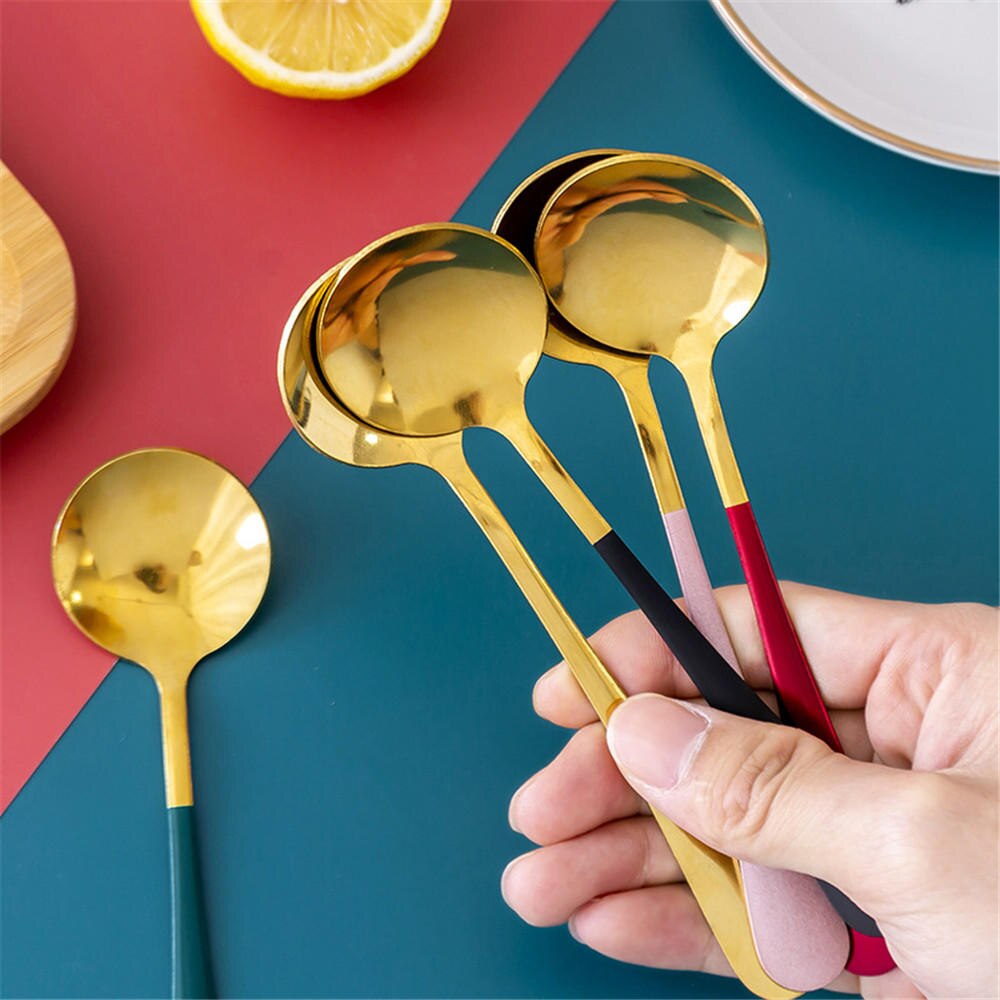 ABOOFAN Theelepelset 8-delig Roestvrijstalen Roomlepel Voor Koffie Menglepels Voor Desserts