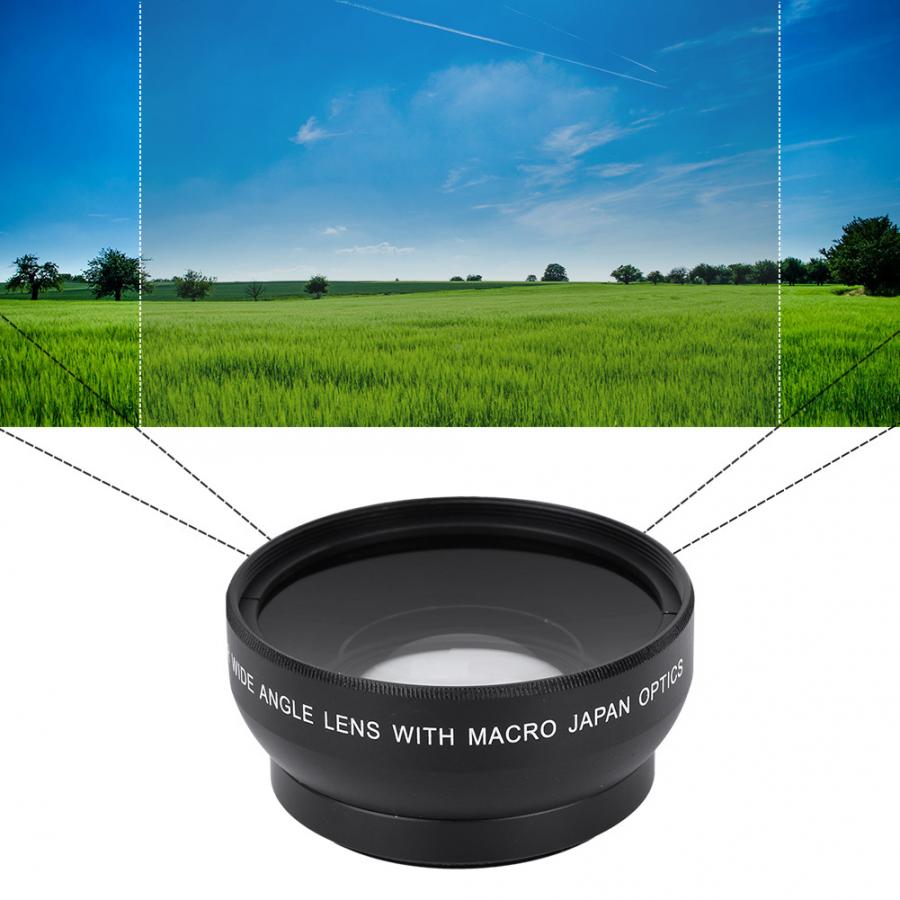 0.45X 49mm Magnification High Definition Wide Angle Lens With Macro for 49mm Mount Camera Lens Accessory