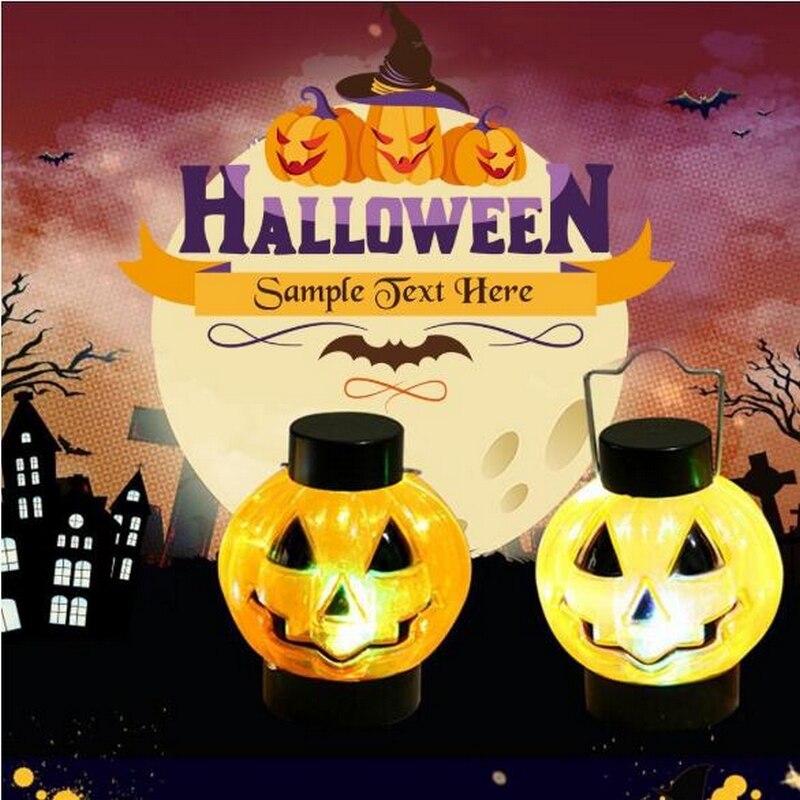 Halloween grimas led pompoen licht speelgoed schattige cartoon hangende nachtkastje licht speelgoed led pompoen klein speelgoed