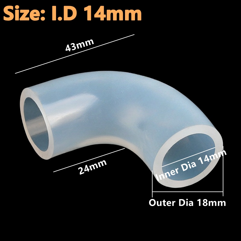 1~5PCS Silicone Flexible Joints Reducing Direct Elbow Hose Accessories Food Grade Tube Flexible Drink Water Soft Connector: Brown / 1/2''