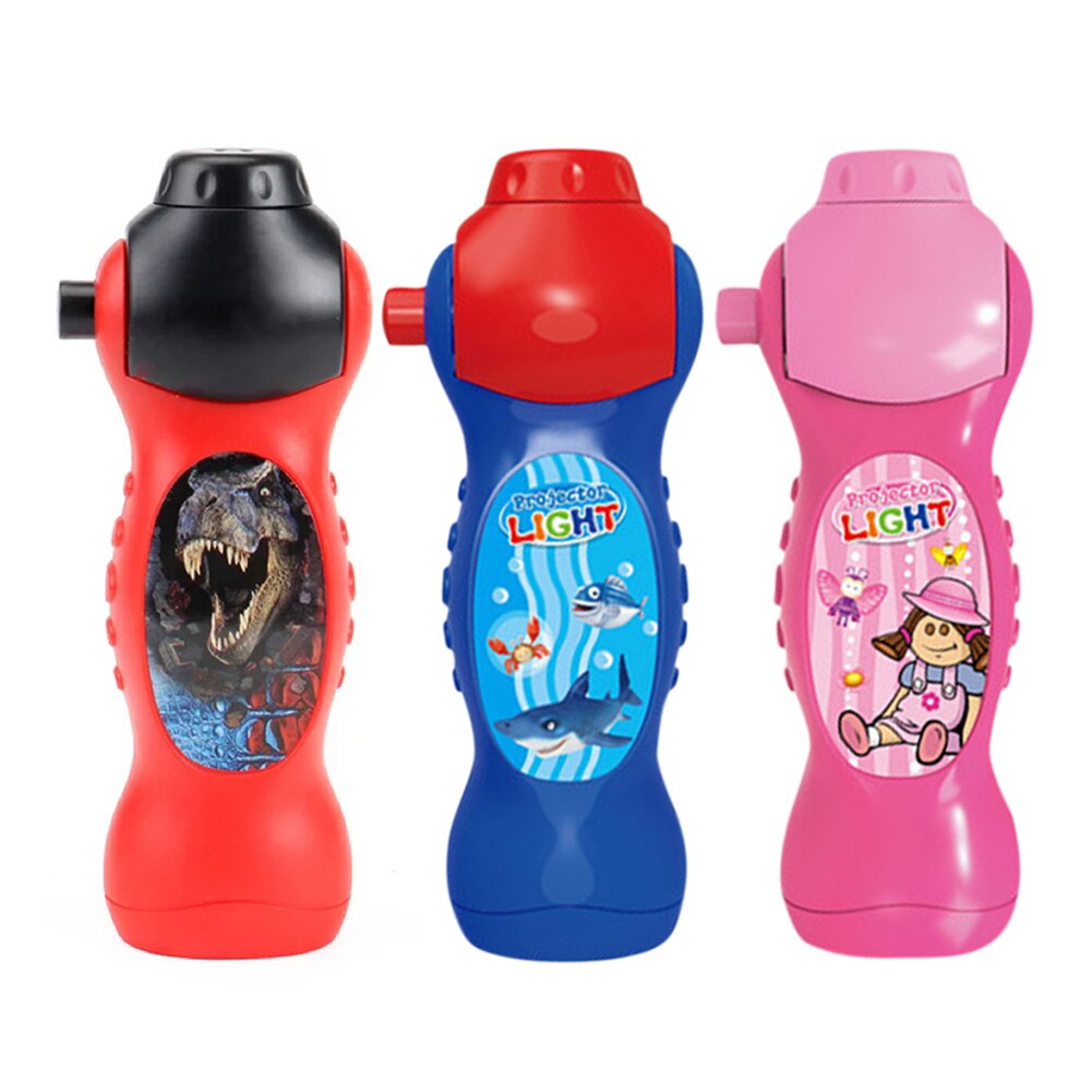 Drôle enfants bande dessinée lampe Projection lampe de poche jouets éducatifs Puzzle heure du coucher jouets amusants projecteur voir les Images lampe de Projection