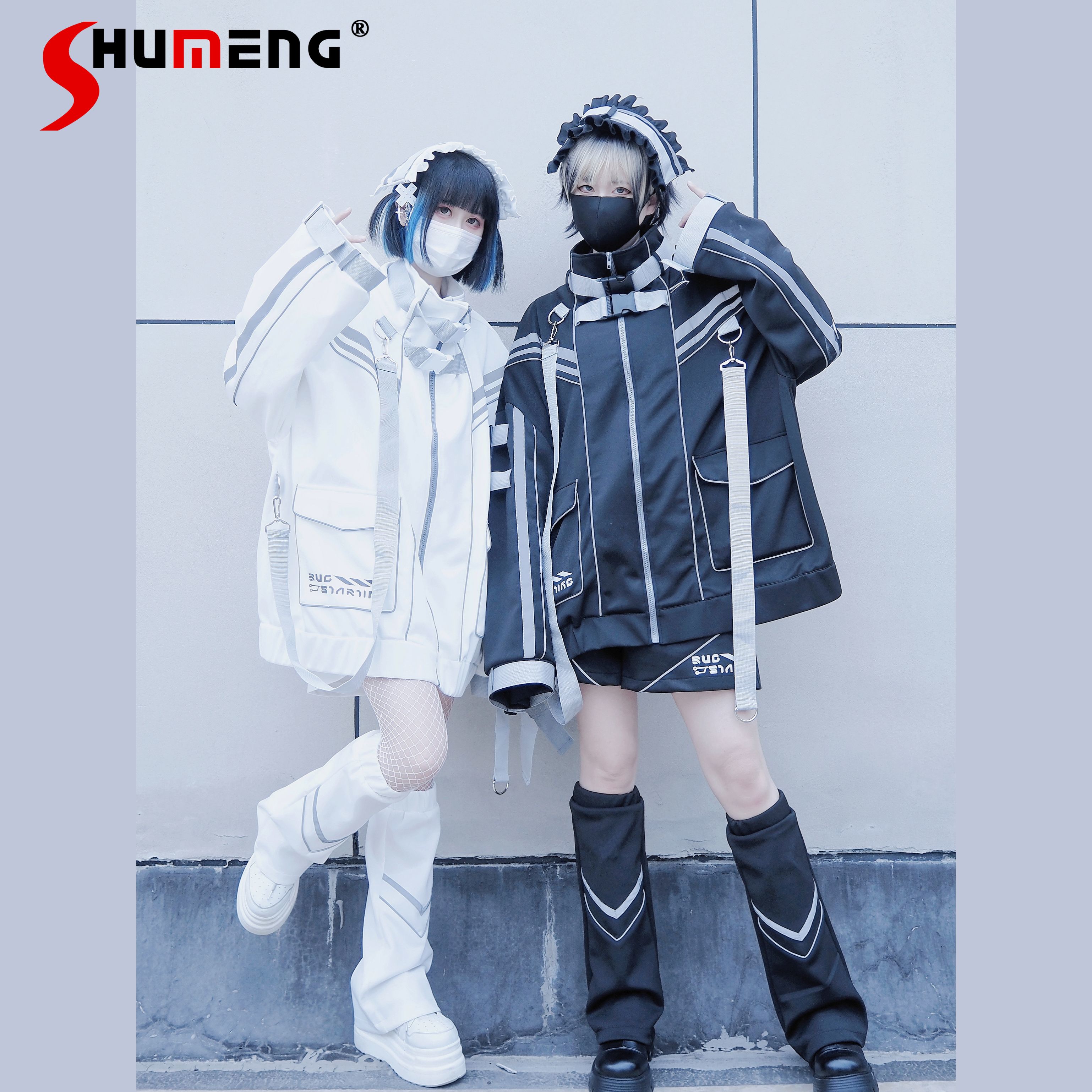 Sportbekleidung-Mantel Ich bin japanischen Stil neue Original y2k Bergwerk Paar sub reflektierende verlieren Mantel Frauen
