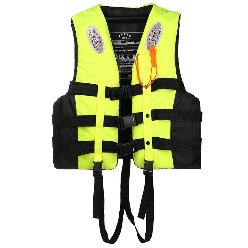 Leben Jacken Für Erwachsene Plus Größe Männer Frauen Kinder Schwimmen Bootfahren Treiben Schwimmweste Mit Pfeife S-XXXL Größe Wasser Sport jacke: yellow / 2XL