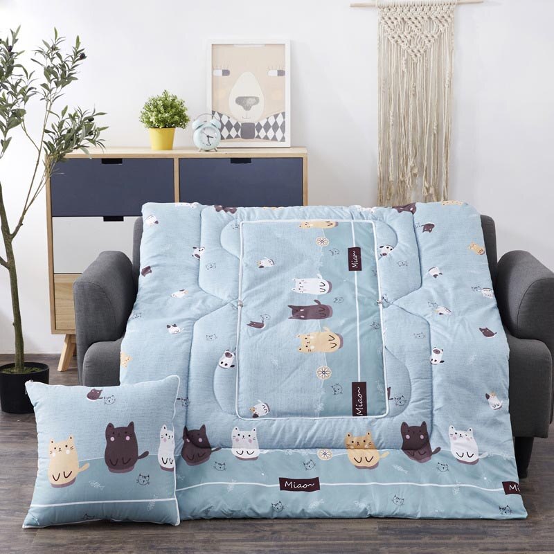 Cojín de viaje portátil 2 en 1, manta para siesta, colcha, almohada plegable cuadrada, sofá, cama, oficina, coche, decoración del hogar: 1