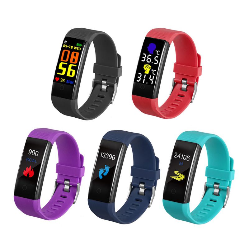 Mannen Smrat Horloge Therometer Body Temperatuur 24H Meting Hartslag Fintess Tracker Smart Horloge Voor Andorid Ios