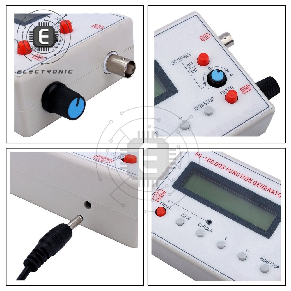 Lcd Digitale Display DC3.7-10V Dds Functie Signal Generator Module (1HZ-500KH) FG-100 Sine Plein Driehoek Zaagtandgolf