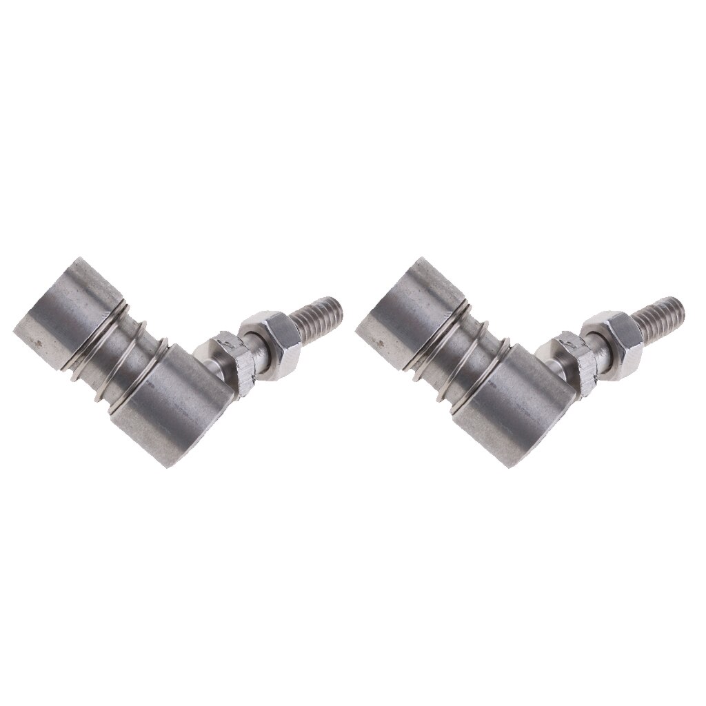 2 Pack 1/4inch Control Cable Shift Throttle Ball Joint Stainless Steel Connector for Marine Boats