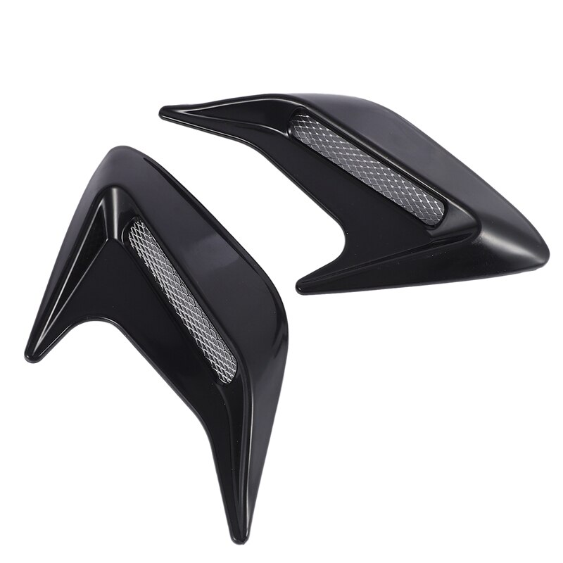 2 Stuks Auto Auto Side Vent Air Flow Spatbord Intake Sticker Universal Black