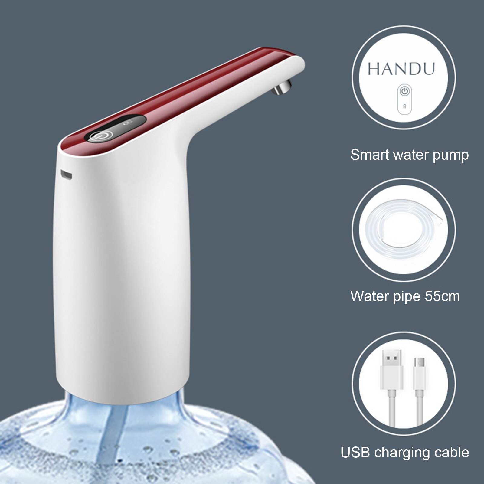 Elektrische Waterpomp Multi-Interface Gebotteld Drinkwater Druk Pomp Dispenser Water Pompen Apparaat Usb Opladen: G396752