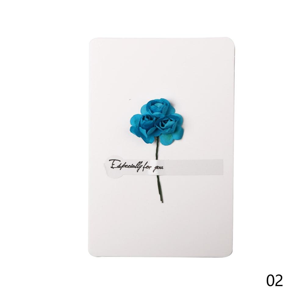 Uitnodigingskaart met gedroogde bloemen, handgemaakte kaarten, handgeschreven kaarten, verjaardagskaarten, bruiloftskaarten, bedankkaartjes, papier: 02
