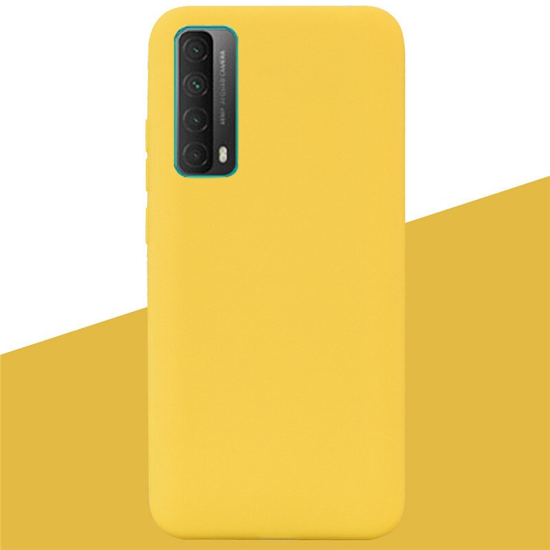 Für Huawei P smart Fällen 6,67 Weiche Silikon Zurück Telefon Fall Für Huawei P Smart Bumper Schutz Funda shell Etui Taschen: 6 Yellow