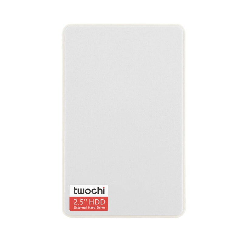 Stilarter twochi  a1 5 farver original 2.5 '' ekstern harddisk 250gb usb 3.0 bærbar hdd lagringsdisk plug and play on: Hvid