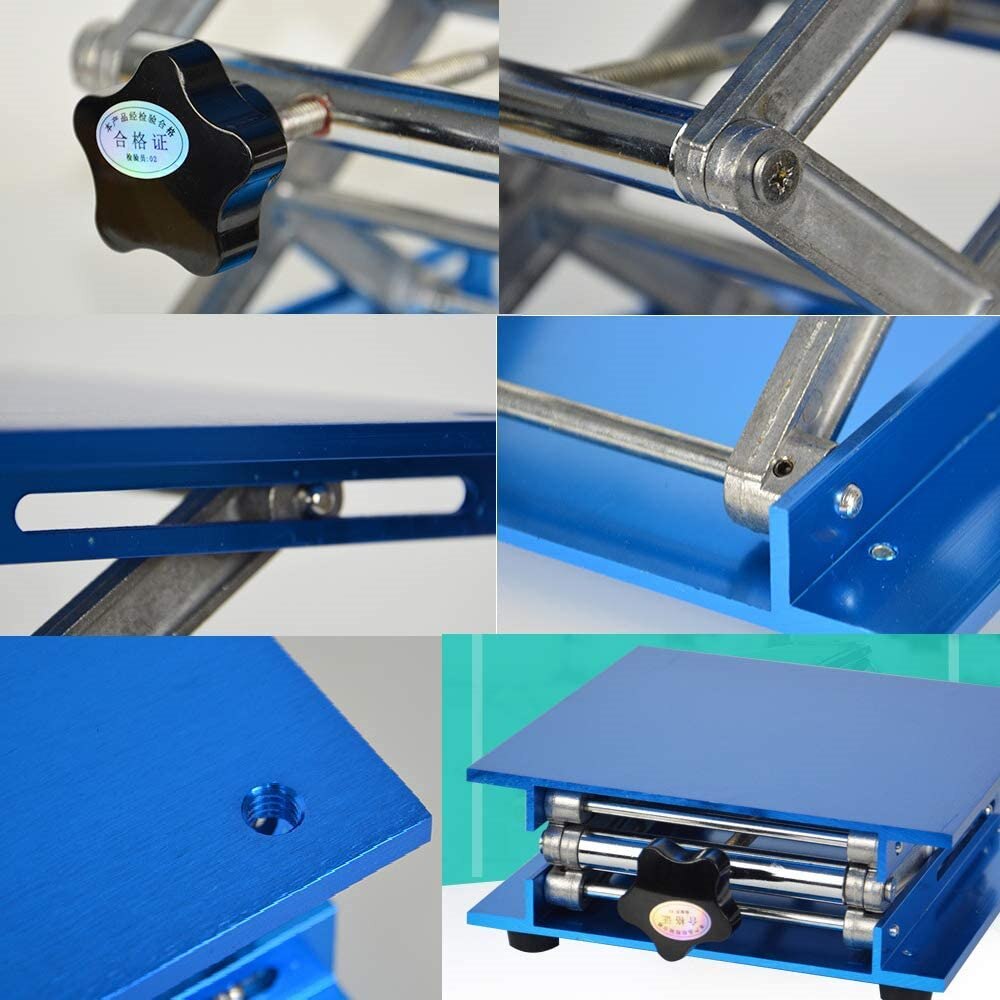 Aluminum Lifter Plate Table 100 Woodworking Machinery Engraving Laboratory Lifting Stand Manual Lift Platform Carpentry Tools